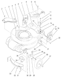 Part Location Diagram of 99-5233 Toro Bracket Asm-Handle, Left Hand