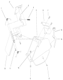 Rear Bagging Discharge Chute Assembly Diagram and Parts List for 20022 9900001-9999999 - 1999 Toro Lawn Mower