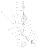 Gear Case Assembly Diagram and Parts List for 20025 210000001-210999999 - 2001 Toro Lawn Mower