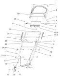 Handle Assembly Diagram and Parts List for 20025 210000001-210999999 - 2001 Toro Lawn Mower