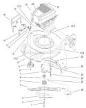 Engine Diagram and Parts List for 20025 210000001-210999999 - 2001 Toro Lawn Mower