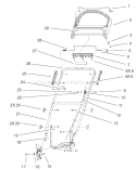 Handle Assembly Diagram and Parts List for 20027 210000001-210999999 - 2001 Toro Lawn Mower
