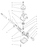 Gear Case Assembly Diagram and Parts List for 20027 200000001-200999999 - 2000 Toro Lawn Mower