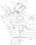 Engine & Blade Assembly Diagram and Parts List for 20027 200000001-200999999 - 2000 Toro Lawn Mower