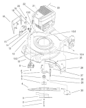 Engine Diagram and Parts List for 20028 210000001-210999999 - 2001 Toro Lawn Mower