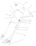 Handle Assembly Diagram and Parts List for 20028 210000001-210999999 - 2001 Toro Lawn Mower