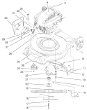 Engine & Blade Assembly Diagram and Parts List for 20028 9900001-9999999 - 1999 Toro Lawn Mower