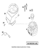 Blower Housing Assembly Diagram and Parts List for 20030 210000001-210999999 - 2001 Toro Lawn Mower