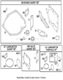 Gasket Assembly Diagram and Parts List for 20030 210000001-210999999 - 2001 Toro Lawn Mower