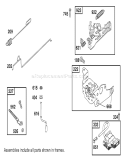 Governor Assembly Diagram and Parts List for 20030 210000001-210999999 - 2001 Toro Lawn Mower