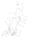 Handle and Controls Diagram and Parts List for 20030 9900001-9999999 - 1999 Toro Lawn Mower