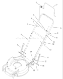 Handle and Controls Diagram and Parts List for 20033 220000001-220999999 - 2002 Toro Lawn Mower