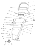 Handle Assembly Diagram and Parts List for 20035 210000001-210999999 - 2001 Toro Lawn Mower