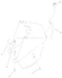 Rear Bag Tunnel Assembly Diagram and Parts List for 20035 210000001-210999999 - 2001 Toro Lawn Mower