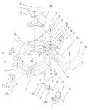 Housing and Wheel Assembly Diagram and Parts List for 20037 220000001-220999999 - 2002 Toro Lawn Mower