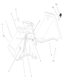 Rear Bag Discharge Chute Assembly Diagram and Parts List for 20037 220000001-220999999 - 2002 Toro Lawn Mower
