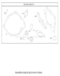 Gasket Assembly Diagram and Parts List for 20037 230000001-230999999 - 2003 Toro Lawn Mower