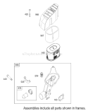 Air Cleaner Assembly Diagram and Parts List for 20038 220000001-220999999 - 2002 Toro Lawn Mower