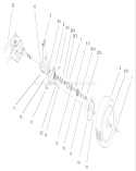 Gear Case and Wheel Assembly Diagram and Parts List for 20038 220000001-220999999 - 2002 Toro Lawn Mower