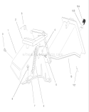 Rear Bag Discharge Chute Assembly Diagram and Parts List for 20038 220000001-220999999 - 2002 Toro Lawn Mower