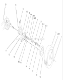 Gear Case and Wheel Assembly Diagram and Parts List for 20038 230000001-230999999 - 2003 Toro Lawn Mower