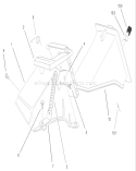 Rear Bag Discharge Chute Assembly Diagram and Parts List for 20038 230000001-230999999 - 2003 Toro Lawn Mower