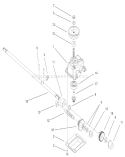 Gear Case Assembly Diagram and Parts List for 20039 220000001-220999999 - 2002 Toro Lawn Mower