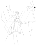 Rear Bag Discharge Chute Assembly Diagram and Parts List for 20039 220000001-220999999 - 2002 Toro Lawn Mower