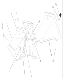 Rear Bag Discharge Chute Assembly Diagram and Parts List for 20039 240000001-240999999 - 2004 Toro Lawn Mower