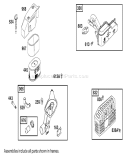 Air Cleaner Assembly Diagram and Parts List for 20040 210000001-210999999 - 2001 Toro Lawn Mower