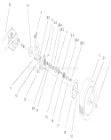 Gear Case And Wheel Assembly Diagram and Parts List for 20040 210000001-210999999 - 2001 Toro Lawn Mower