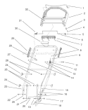 Handle Assembly Diagram and Parts List for 20040 210000001-210999999 - 2001 Toro Lawn Mower