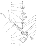 Gear Case Assembly Diagram and Parts List for 20040 9900001-9999999 - 1999 Toro Lawn Mower