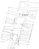 Handle and Control Assembly Diagram and Parts List for 20040 9900001-9999999 - 1999 Toro Lawn Mower