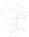 Rear Bagging Discharge Chute Assembly Diagram and Parts List for 20042 210000001-210999999 - 2001 Toro Lawn Mower