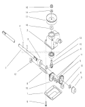 Gear Case Assembly Diagram and Parts List for 20043 9900001-9999999 - 1999 Toro Lawn Mower