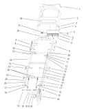 Handle and Control Assembly Diagram and Parts List for 20043 9900001-9999999 - 1999 Toro Lawn Mower