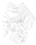 Housing, Handle Brackets and Wheel Assembly Diagram and Parts List for 20043 9900001-9999999 - 1999 Toro Lawn Mower