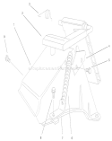 Rear Bagging Discharge Chute Assembly Diagram and Parts List for 20043 9900001-9999999 - 1999 Toro Lawn Mower