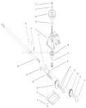 Gear Case Assembly Diagram and Parts List for 20045 210000001-210999999 - 2001 Toro Lawn Mower