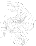 Housing And Wheel Assembly Diagram and Parts List for 20045 210000001-210999999 - 2001 Toro Lawn Mower