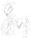 Engine and Blade Assembly Diagram and Parts List for 20045 210000001-210999999 - 2001 Toro Lawn Mower