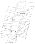 Handle and Control Assembly Diagram and Parts List for 20045 9900001-9999999 - 1999 Toro Lawn Mower