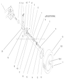Gear Case and Wheel Assembly Diagram and Parts List for 20045 9900001-9999999 - 1999 Toro Lawn Mower