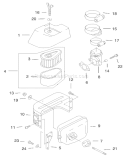 Air Filter and Muffler Assembly Diagram and Parts List for 20046 200000001-200999999 - 2000 Toro Lawn Mower
