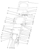 Handle and Control Assembly Diagram and Parts List for 20046 200000001-200999999 - 2000 Toro Lawn Mower