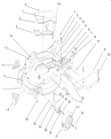 Housing, Handle Brackets and Wheel Assembly Diagram and Parts List for 20046 200000001-200999999 - 2000 Toro Lawn Mower