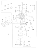 Carburetor Assembly Diagram and Parts List for 20046 200000001-200999999 - 2000 Toro Lawn Mower