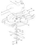 Engine and Blade Assembly Diagram and Parts List for 20046 200000001-200999999 - 2000 Toro Lawn Mower