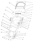 Handle Assembly Diagram and Parts List for 20046 210000001-210999999 - 2001 Toro Lawn Mower